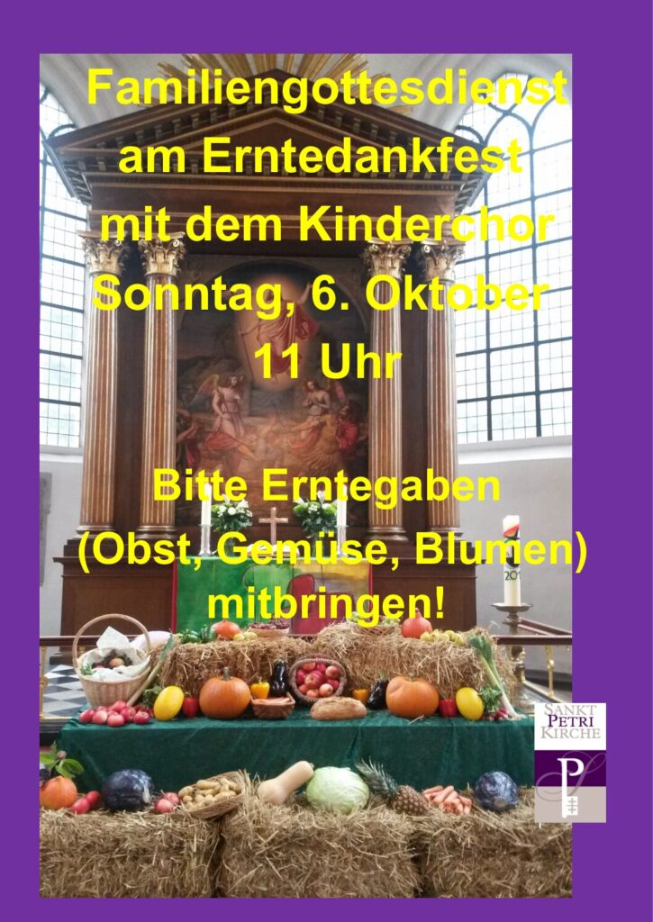 Erntedankfest 6. Oktober